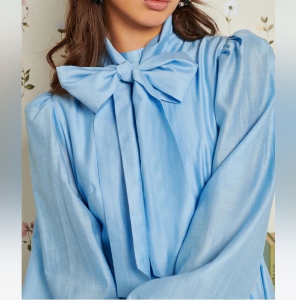 Sister Jane Knickknack Blue Bow Midaxi Dress - Picture 10 of 10